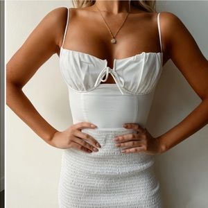 Tiger Mist Nixie Dress Small Mini White Dress